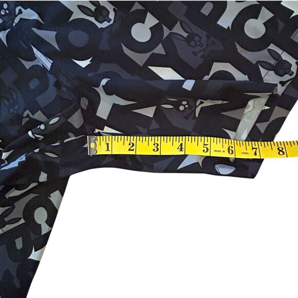 Psycho Bunny Swim Trunks Mens XL Black All Over Print Drawstring Lined Pockets - Picture 6 of 10